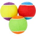 Frisco Colorful Fetch Squeaky Tennis Ball Dog Toy, Medium, 3 count