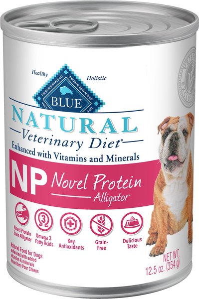 Blue Buffalo Natural Veterinary Diet NP Novel Protein Alligator Grain-Free Wet Dog Food, 12.5-oz, case of 12 slide 1 of 8