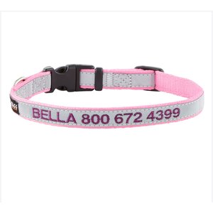 GoTags Nylon Personalized Reflective Dog Collar