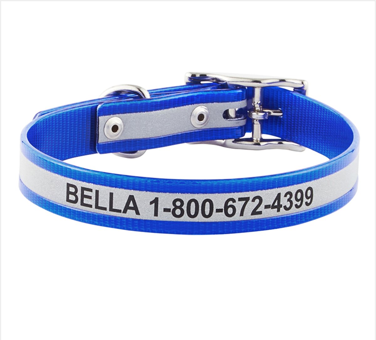 Personalized reflective 2024 dog collars