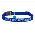 GoTags Nylon Personalized Breakaway Cat Collar with Bell, Blue, 8 to 12-in neck, 1/2-in wide