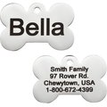 Frisco Stainless Steel Personalized Dog & Cat ID Tag, Bone, Silver, Small