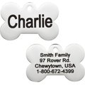 Frisco Stainless Steel Personalized Dog ID Tag, Bone, Silver, Regular