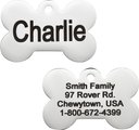 Frisco Stainless Steel Personalized Dog ID Tag, Bone, Silver, Regular