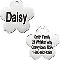 Frisco Stainless Steel Personalized Dog & Cat ID Tag, Flower, Small