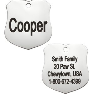 Frisco Stainless Steel Personalized Dog & Cat ID Tag, Badge, Small