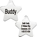 Frisco Stainless Steel Personalized Dog & Cat ID Tag, Star, Regular