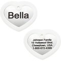 GoTags Stainless Steel Personalized Dog Tag with Silencer, Heart, Regular