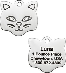 Frisco Stainless Steel Personalized Dog & Cat ID Tag, Cat, Small
