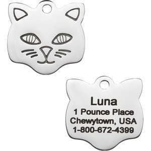 Frisco Stainless Steel Personalized Dog & Cat ID Tag, Cat, Small