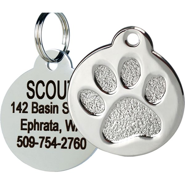 FRISCO Personalized Dog & Cat ID Tag, Medium, Bone With Paw Print