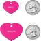Show in main carousel: GoTags Anodized Aluminum Personalized Dog ID Tag, Heart, Pink, Small slide 2 of 7