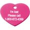 Show in main carousel: GoTags Anodized Aluminum Personalized Dog ID Tag, Heart, Pink, Small slide 5 of 7