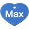 Show in main carousel: GoTags Anodized Aluminum Personalized Dog ID Tag, Heart, Blue, Regular slide 3 of 7