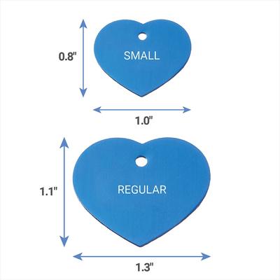 Show full view: GoTags Anodized Aluminum Personalized Dog ID Tag, Heart, Blue, Regular slide 7 of 7
