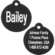 GoTags Anodized Aluminum Personalized ID Tag, Round