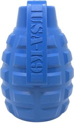 USA-K9 Grenade Treat Dispensing Tough Dog Chew Toy, Blue, Medium slide 1 of 9