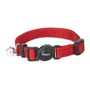 Frisco Nylon Breakaway Cat Collar with Bell, Red, 8 to 12-in neck, 3/8-in wide