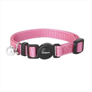 Frisco Nylon Breakaway Cat Collar with Bell, Pink, 8 to 12-in neck, 3/8-in wide