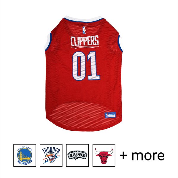 Pets First NBA Dog & Cat Mesh Jersey, LA Clippers, Small slide 1 of 5
