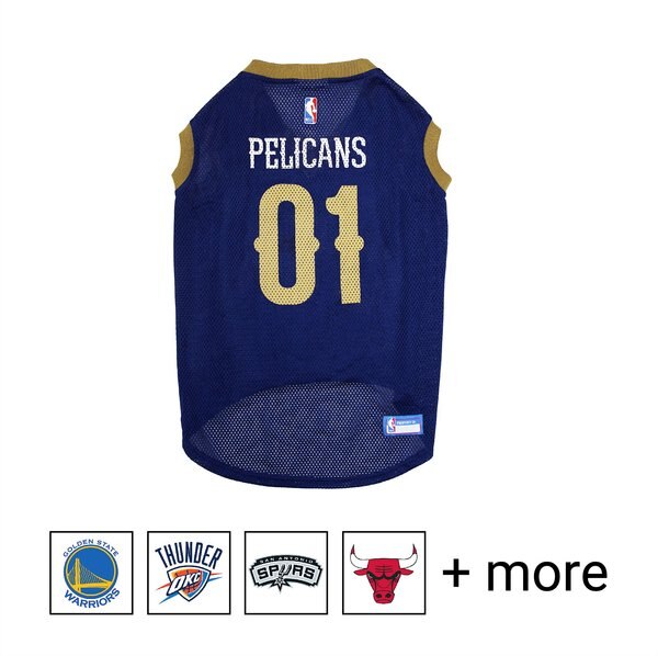 Pets First NBA Dog & Cat Mesh Jersey, New Orleans Pelicans, Small slide 1 of 5