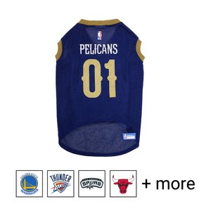 Pets First NBA Dog & Cat Mesh Jersey, New Orleans Pelicans, Small