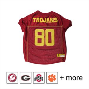 Collegiate Teams & 7 Sizes Basketball Jerseys Pets First NCAA PET Apparels Football Jerseys for Dogs & Cats Available in 50 