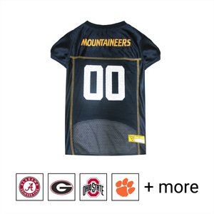 Pets First NCAA Dog & Cat Mesh Jersey, West Virginia Mountaineers, X-Small