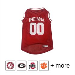 Pets First NCAA Basketball Dog & Cat Mesh Jersey, Indiana Hoosiers, Large