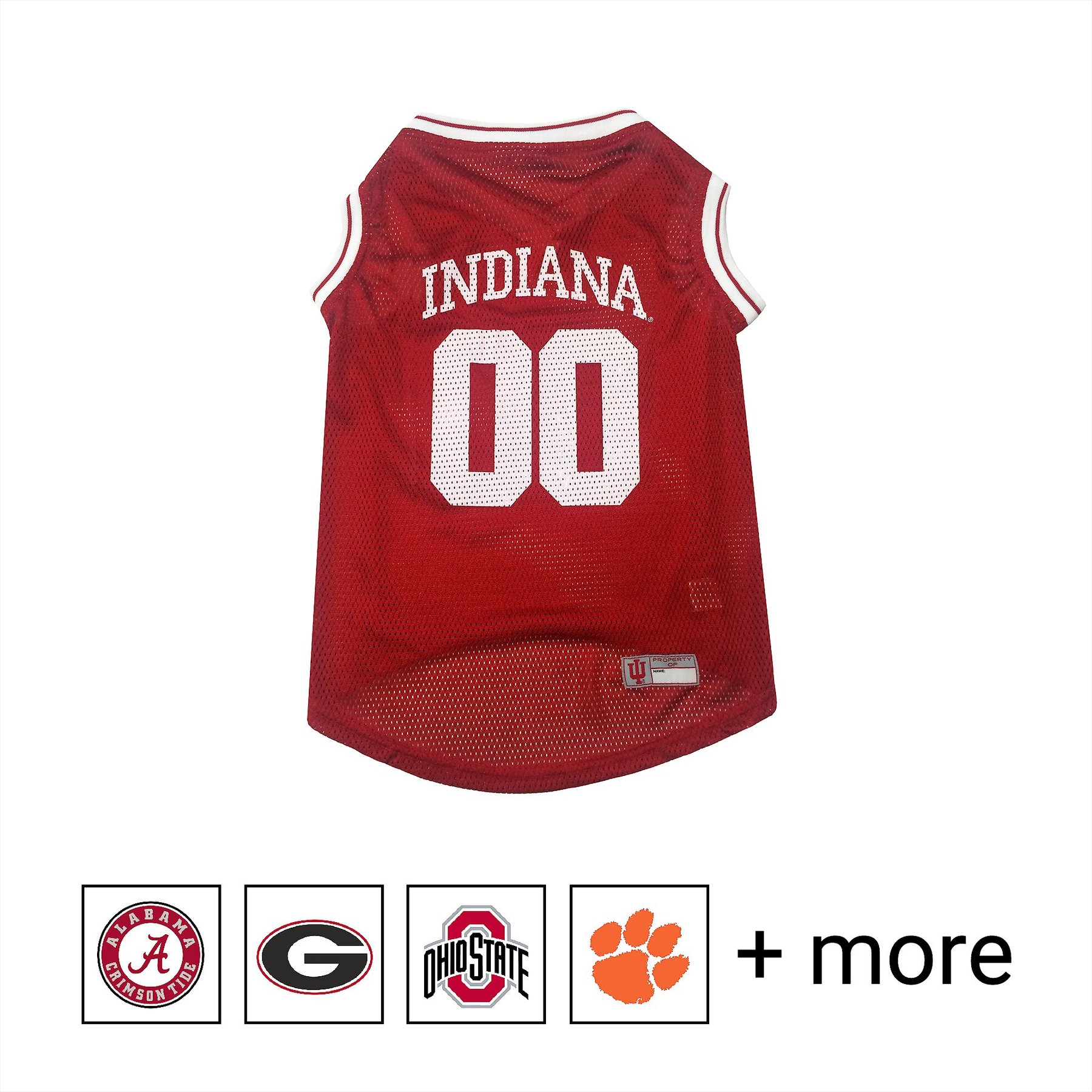 Pets First NCAA Basketball Dog & Cat Mesh Jersey, Indiana Hoosiers, Medium