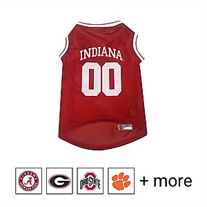 Pets First NCAA Basketball Dog & Cat Mesh Jersey, Indiana Hoosiers, Medium