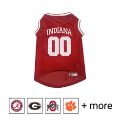 Pets First NCAA Basketball Dog & Cat Mesh Jersey, Indiana Hoosiers, Small