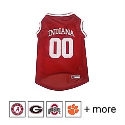 Pets First NCAA Basketball Dog & Cat Mesh Jersey, Indiana Hoosiers, X-Large