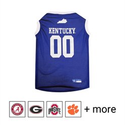 Pets First NCAA Basketball Dog & Cat Mesh Jersey, Kentucky Wildcats, Large