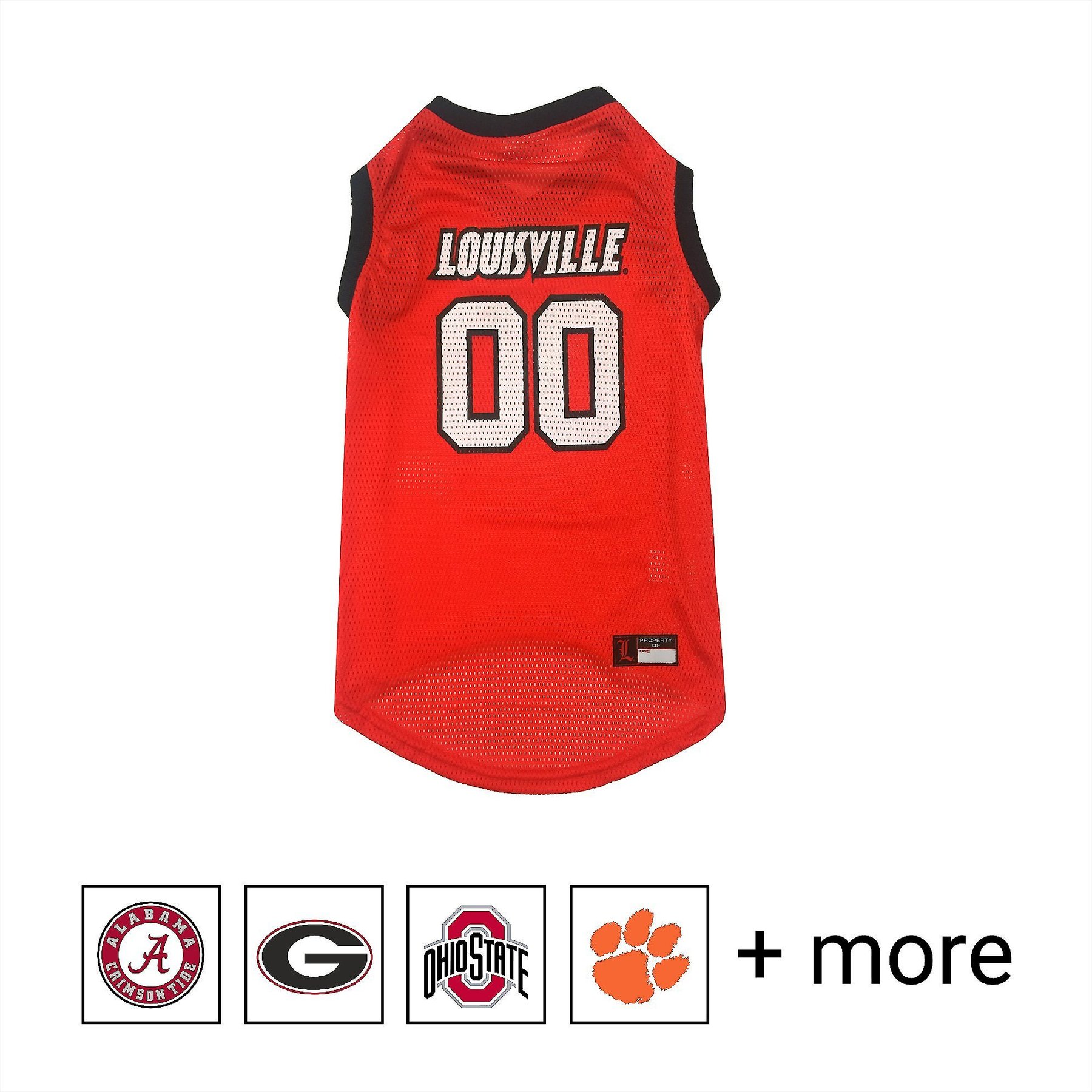 Pets First NCAA Basketball Dog & Cat Mesh Jersey, Louisville Cardinals, Large
