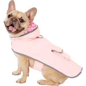 Frisco Pink Reversible Packable Travel Dog Raincoat, Medium, Pink