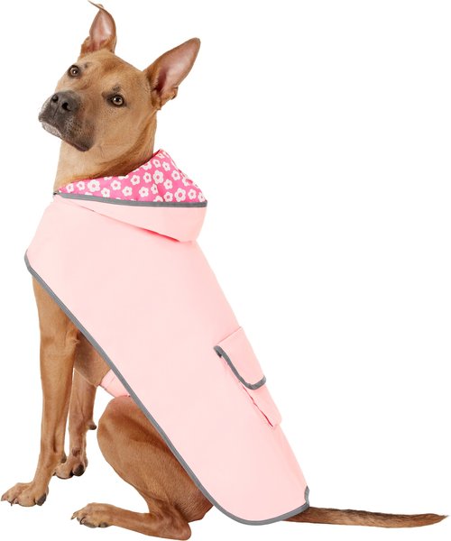 Frisco Lightweight Reversible Packable Travel Dog Raincoat, Pink, X-Large slide 1 of 10