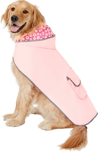 Frisco Lightweight Reversible Packable Travel Dog Raincoat, Pink, XX-Large slide 1 of 10