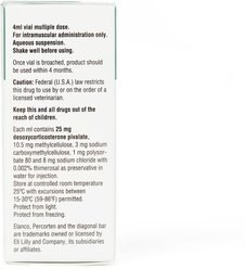 Percorten-V (desoxycorticosterone pivalate) Injectable for Dogs, 25 mg/mL vial slide 2 of 4