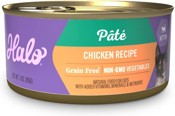 Halo Chicken Recipe Grain-Free Kitten Canned Food, 3-oz,case of 12 slide 1 of 8