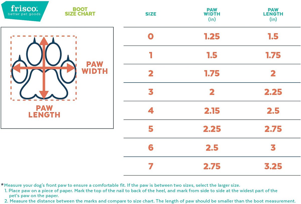 FRISCO AntiSlip Water Resistant Reflective Dog Boots, Size 6, 4 count