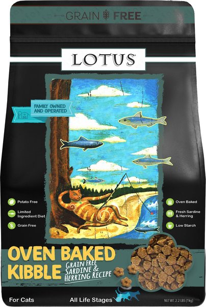 Lotus Sardine & Herring Grain-Free Dry Cat Food, 2.2-lb bag slide 1 of 4