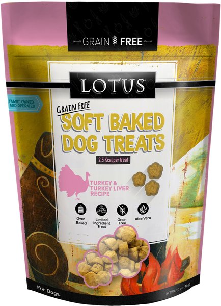 Lotus Soft-Baked Turkey & Turkey Liver Recipe Grain-Free Dog Treats, 10-oz bag slide 1 of 2