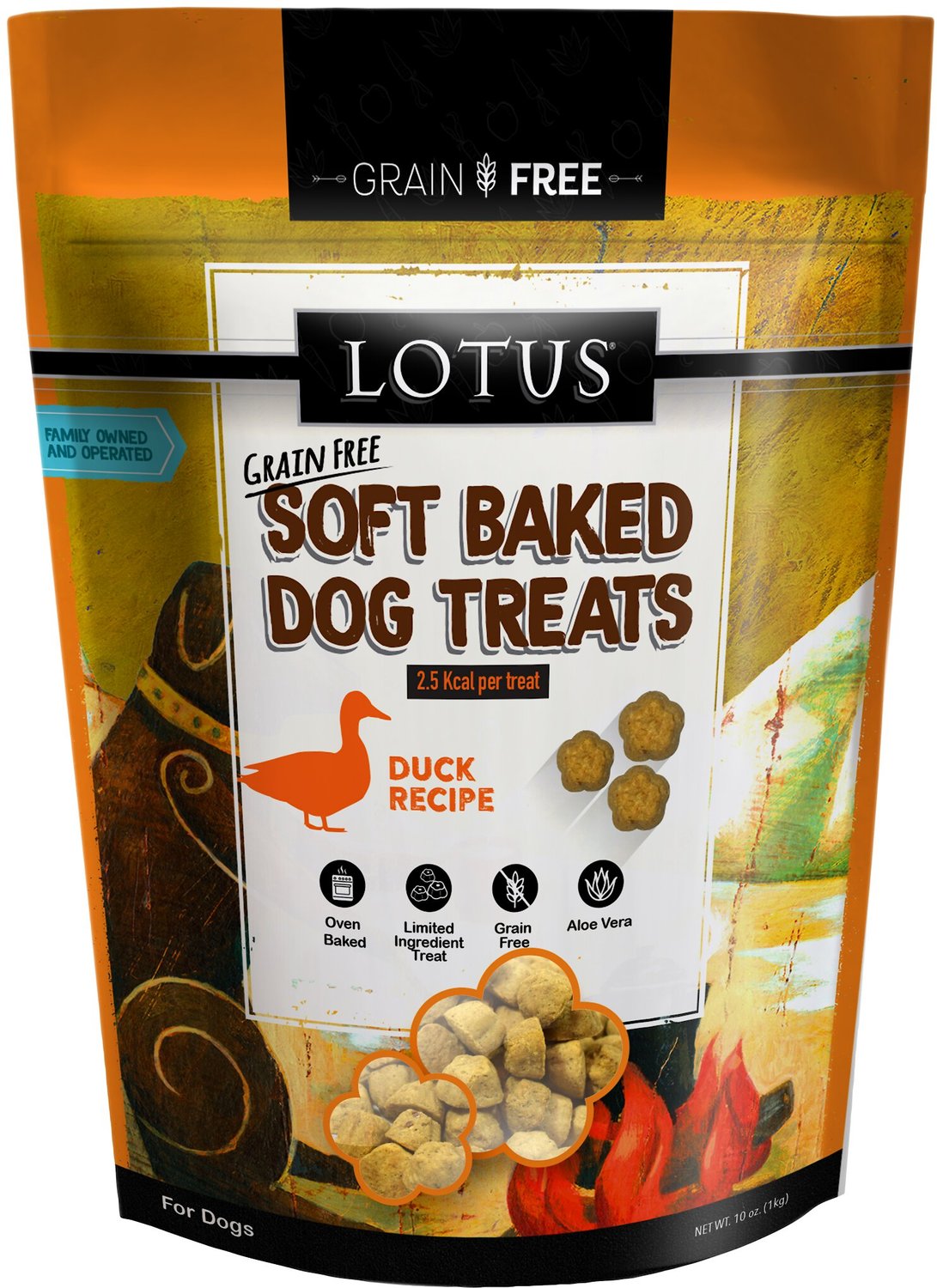 LOTUS Soft-Baked Duck Recipe Grain-Free Dog Treats, 10-oz bag - Chewy.com