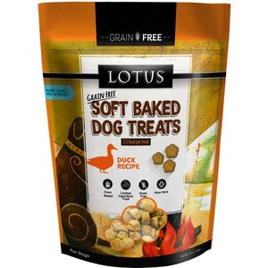 Lotus Soft-Baked Duck Recipe Grain-Free Dog Treats, 10-oz bag