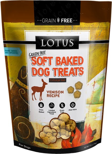 Lotus Soft-Baked Venison Recipe Grain-Free Dog Treats, 10-oz bag slide 1 of 2