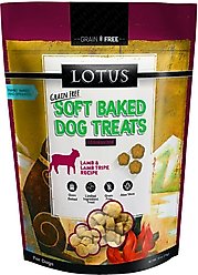 Lotus Soft-Baked Lamb & Lamb Tripe Recipe Grain-Free Dog Treats, 10-oz bag