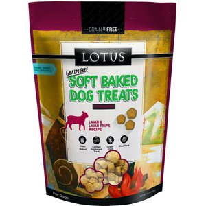 Lotus Soft-Baked Lamb & Lamb Tripe Recipe Grain-Free Dog Treats, 10-oz bag