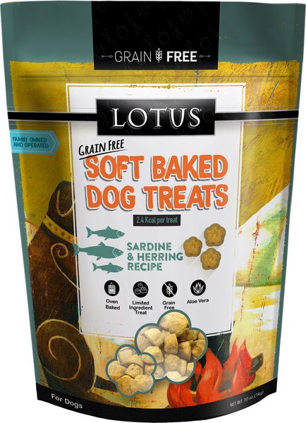 Lotus Soft-Baked Sardine & Herring Grain-Free Dog Treat, 10-oz bag slide 1 of 2