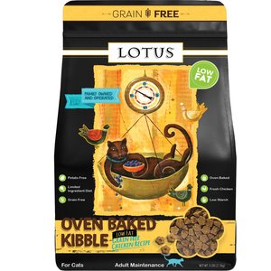 Lotus Low-Fat Chicken Grain-Free Recipe Dry Cat Food, 5-lb bag